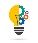 light bulb with gears