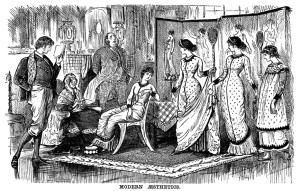 Young Victorian ladies dressed in the Aesthetic manner