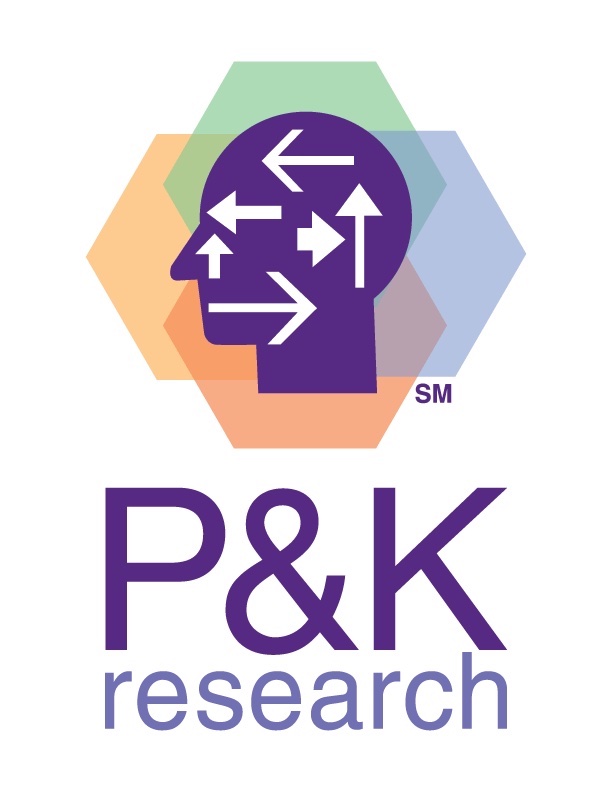 P&K Research logo.