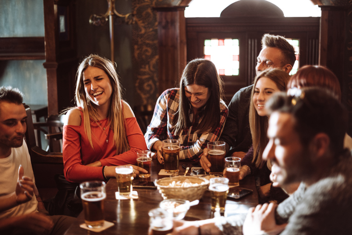Friends at a pub