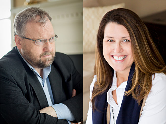 Photos of Babbletype partners John Feldcamp and Angela Wood