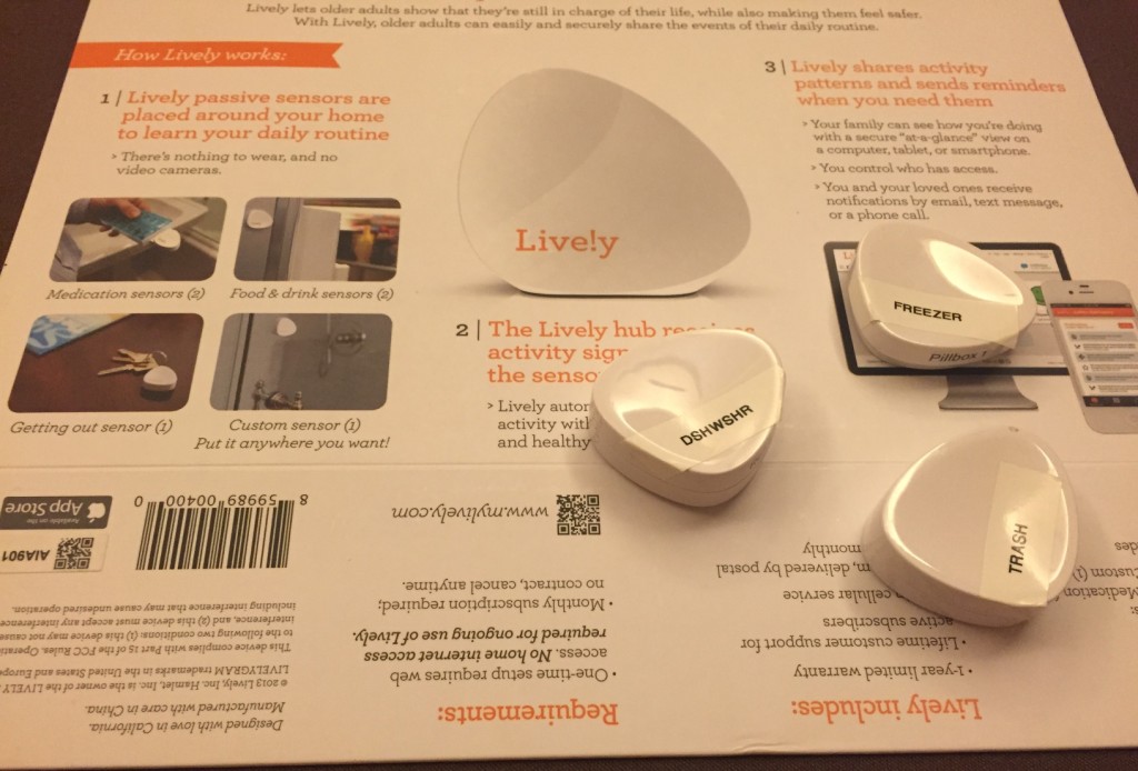 Courtney shared how researchers can repurpose senior medical alert device, Lively hub by using it as a DIY digital ethnography device. Researchers ask participants to place the passive sensors in homes to be used to monitor the use of items such as freezers, dishwashers and trash bins.
