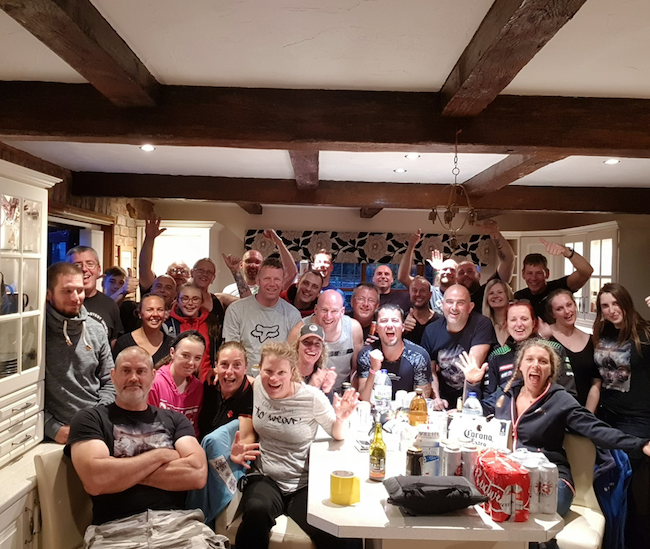 some of the international wheelie family during a party at Hannah Rogers' house