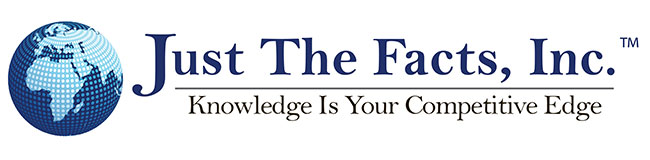 Just the Facts, Inc. Knowledge Is Your Competitive Edge Logo