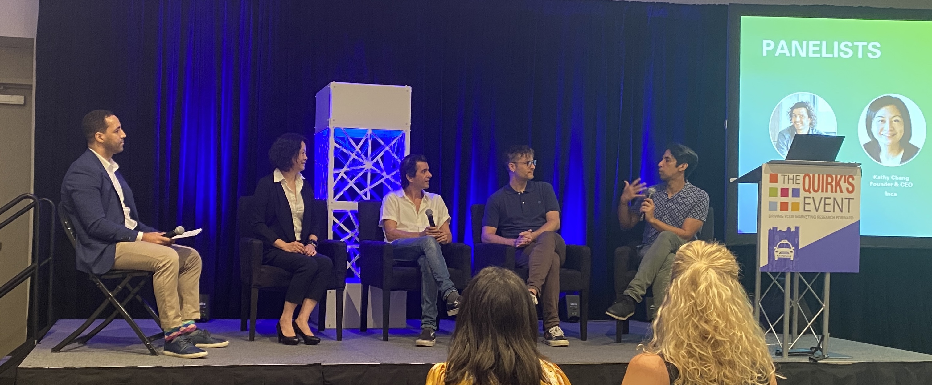 panel: Kathy Cheng, Brian Gee, Daniel Berkal and Sidi Lemine, moderated by Ayoub Aouad, 2023 Quirk's Event New York 
