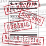 Nutrition Label Rubber Stamps Organic Natural Non GMO food