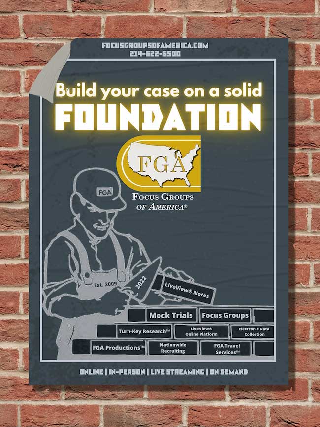 Build your case on a solid foundation poster.