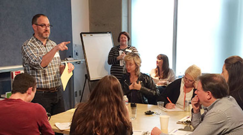 Rob Volpe leading application workshop