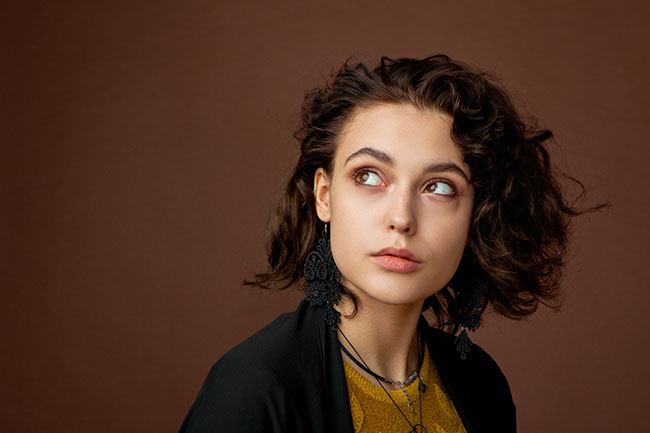 young person with dark hair