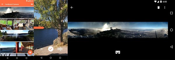 Cardboard Camera app visuals