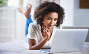 Surfing her favorite sites